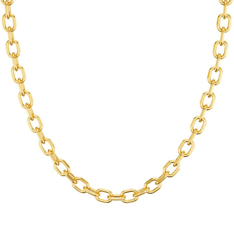 Heart Link Chain Necklace — product and styling view 6