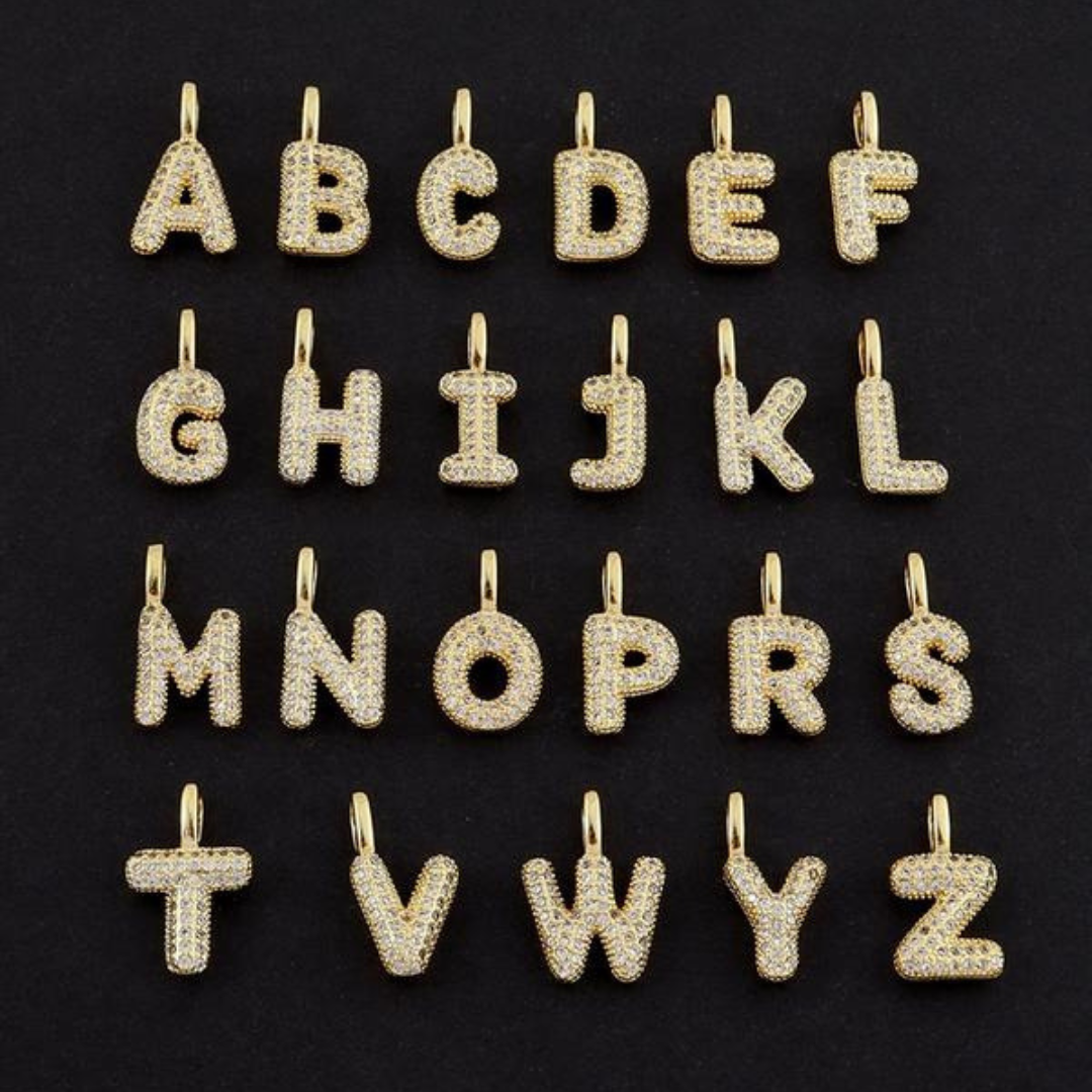 Bubble Initial Necklace Duo — product and styling view 4