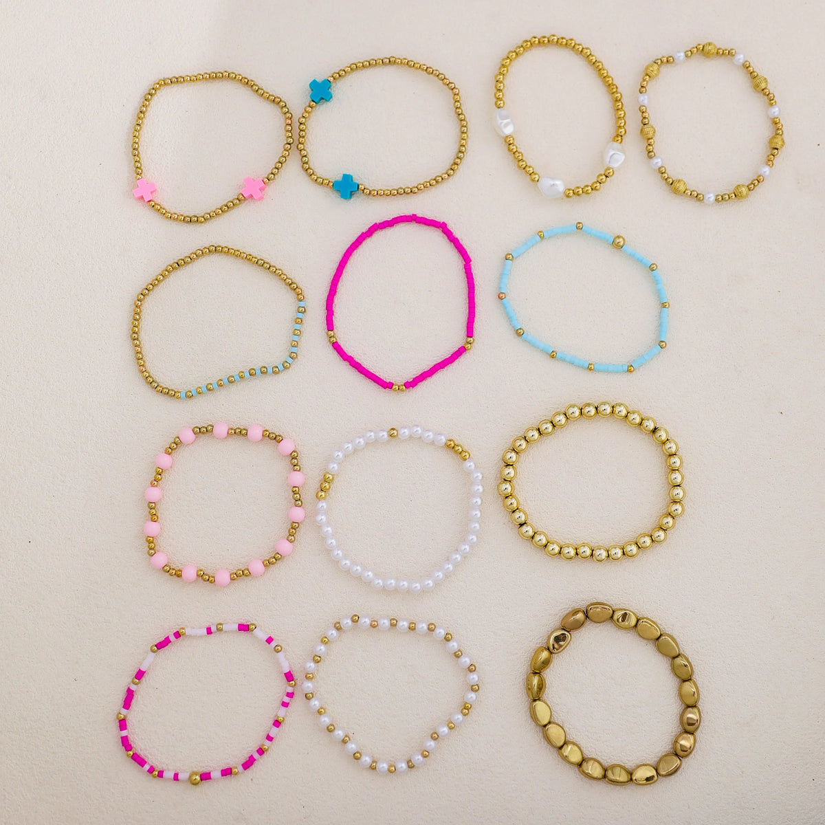 Colorful Charm Bracelet Stack — product and styling view 6
