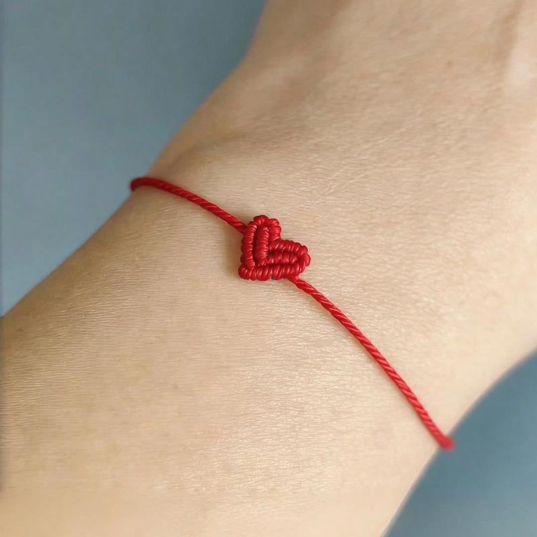 Woven Heart Bracelet Pair — product and styling view 5