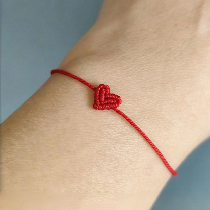 Woven Heart Bracelet Pair — product and styling view 5