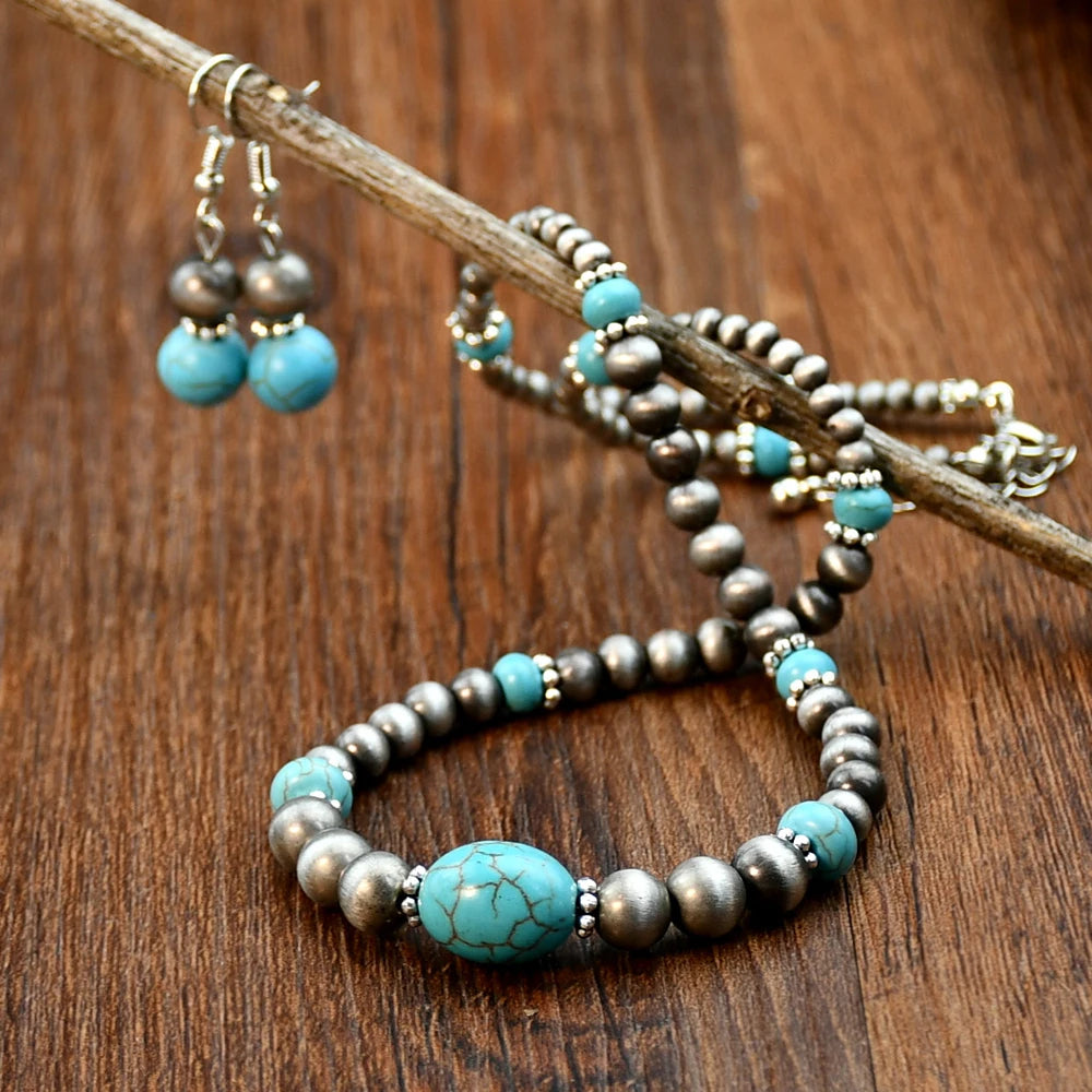 Boho Beaded Jewelry Set — product and styling view 2