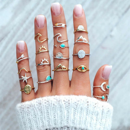 Celestial Ring Stack — product and styling view 1
