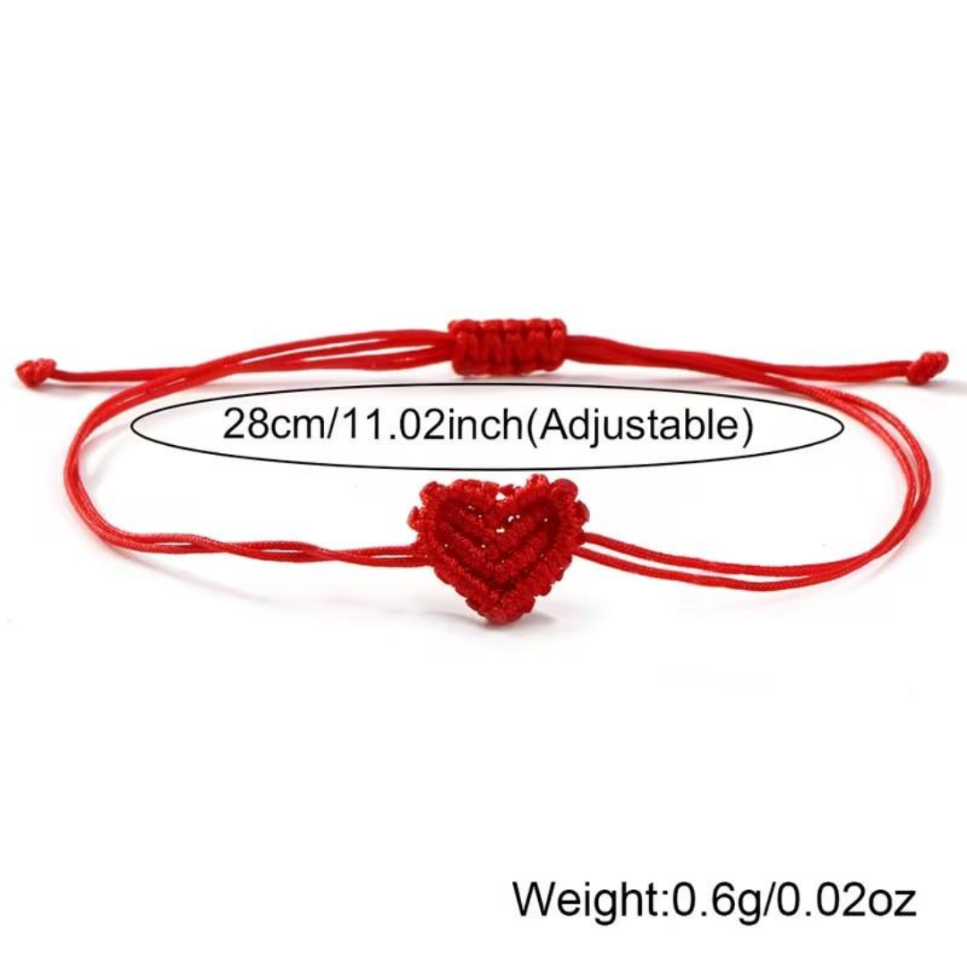Woven Heart Bracelet Pair — product and styling view 6