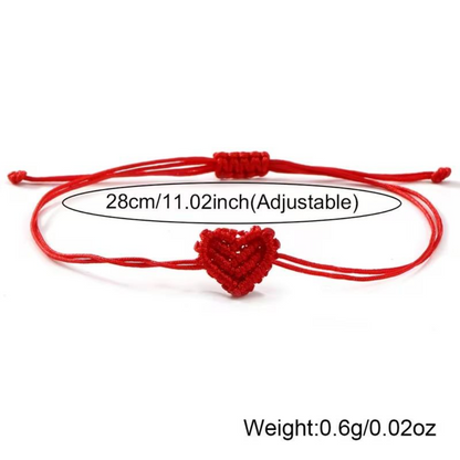 Woven Heart Bracelet Pair — product and styling view 6