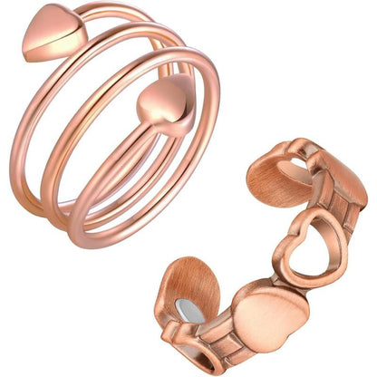 Heart Ring Duo — product and styling view 1