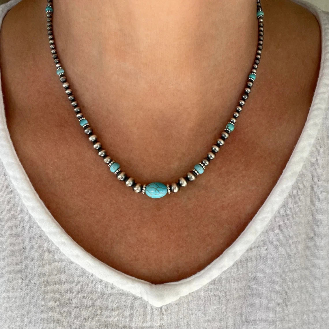 Boho Beaded Jewelry Set — product and styling view 3