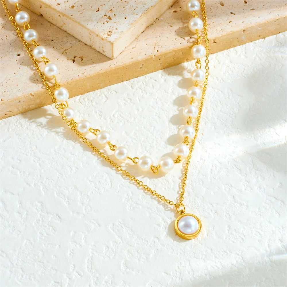Bead & Pendant Necklace Duo — product and styling view 2