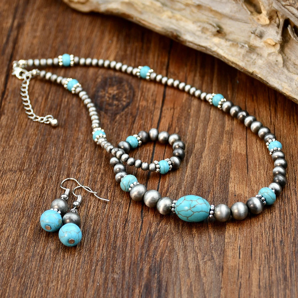 Boho Beaded Jewelry Set — product and styling view 4