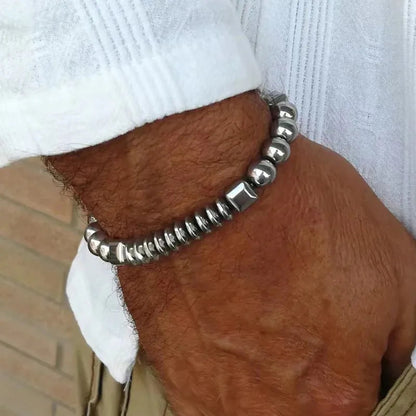 Beaded Cross Bracelet Stack — product and styling view 3
