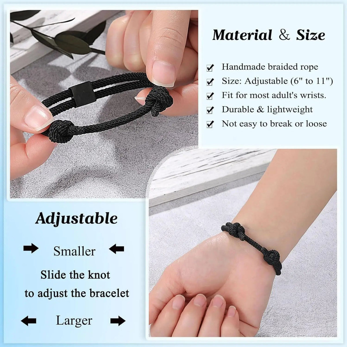Rope Cross Bracelet Pair — product and styling view 5