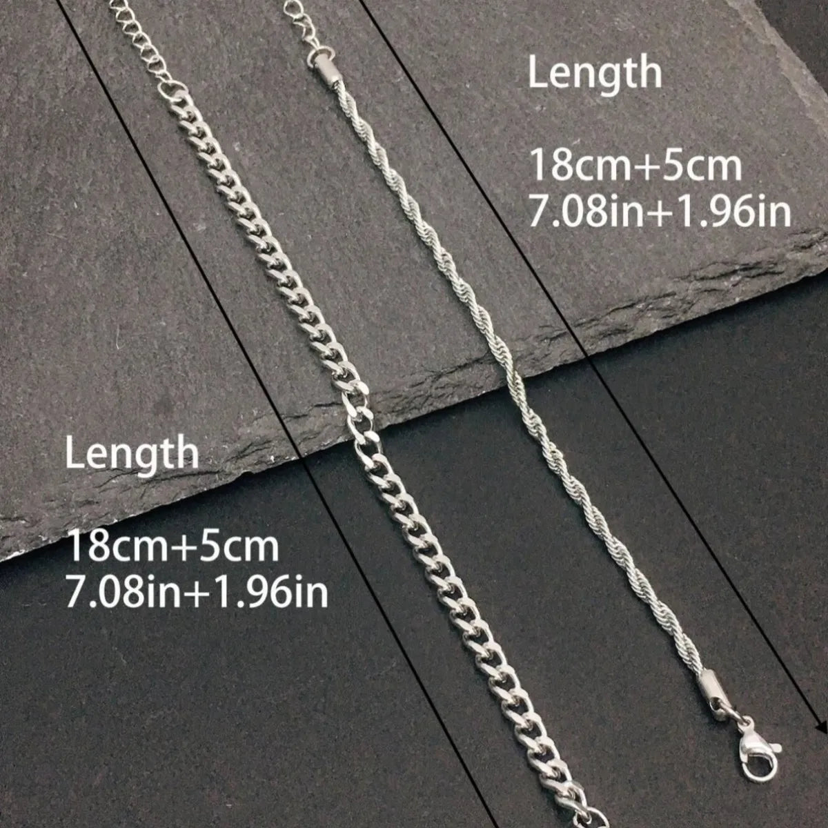 Cuban Link Bracelet Duo — product and styling view 4