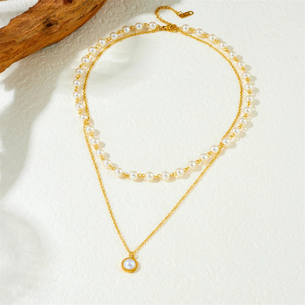 Bead & Pendant Necklace Duo — product and styling view 3