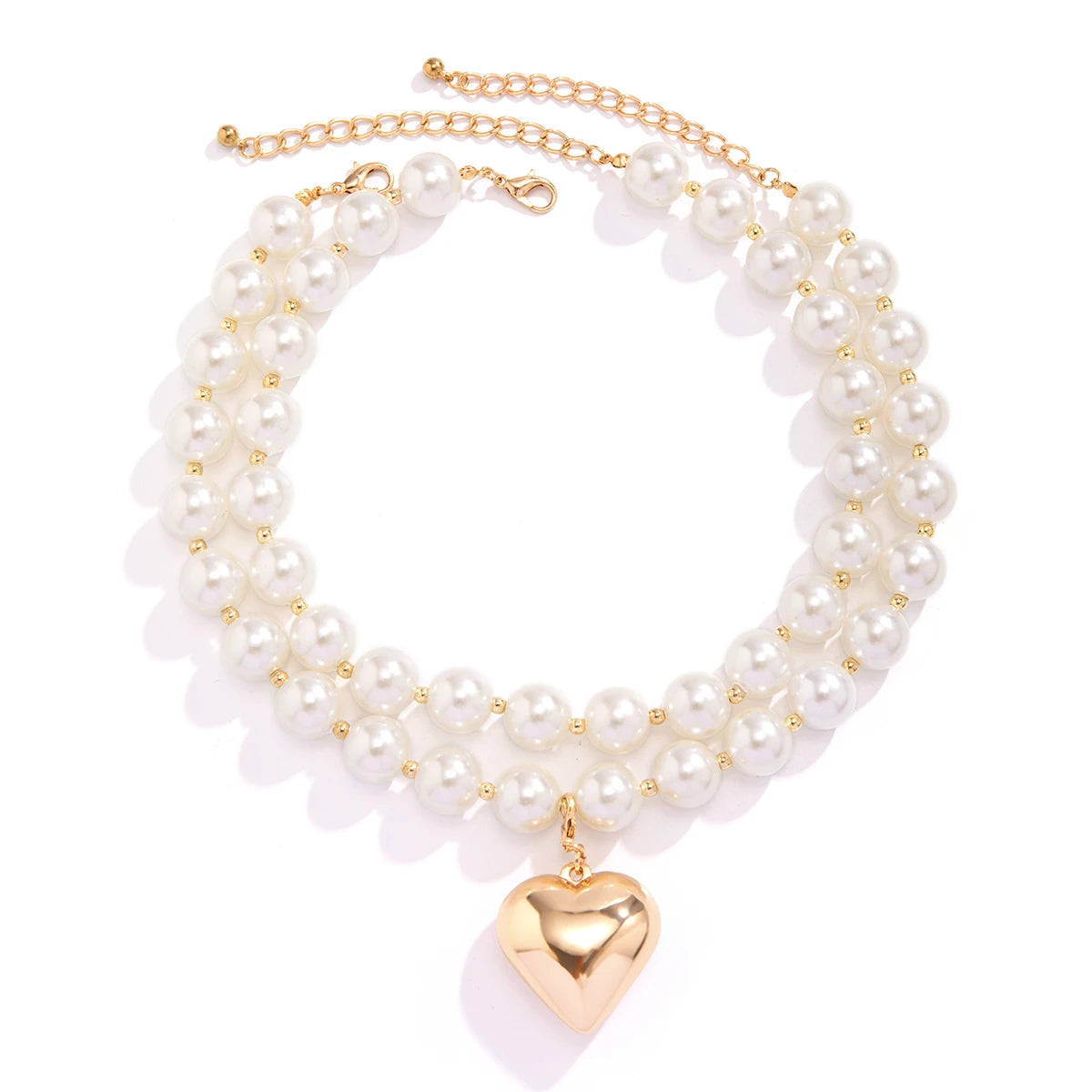 Beaded Heart Necklace Duo — product and styling view 5