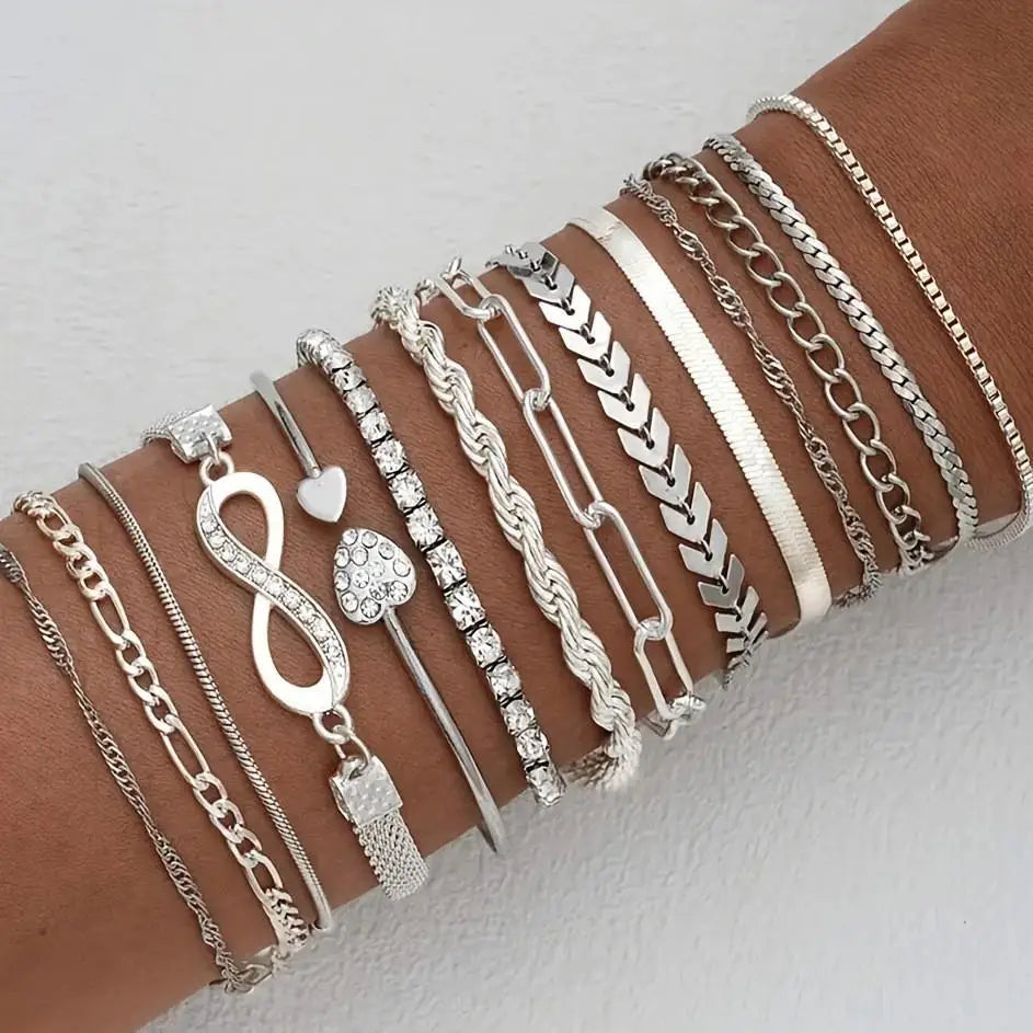 Mixed Chain & Charm Bracelet Stack — product and styling view 2