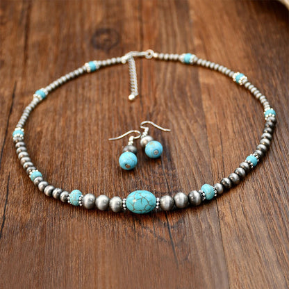 Boho Beaded Jewelry Set — product and styling view 1