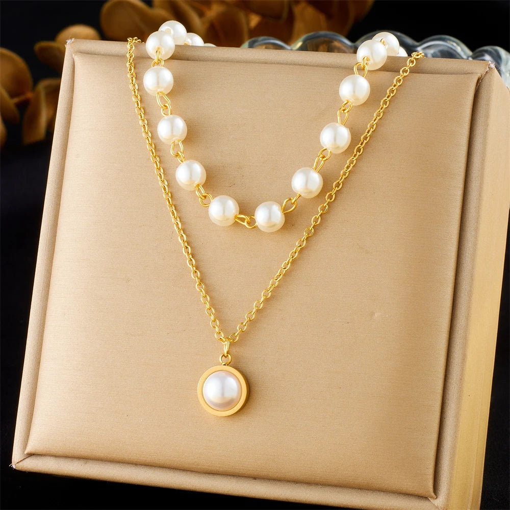 Bead & Pendant Necklace Duo — product and styling view 4