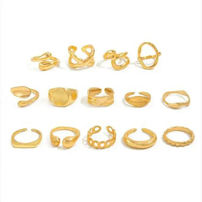 Geometric Statement Ring Stack — product and styling view 5