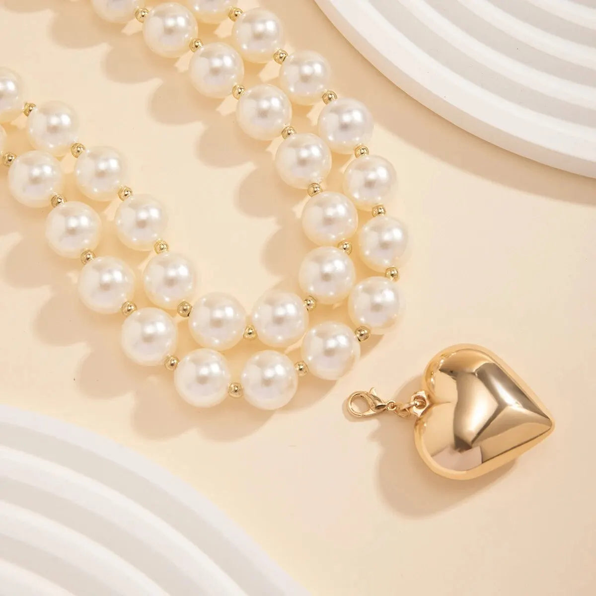 Beaded Heart Necklace Duo — product and styling view 6