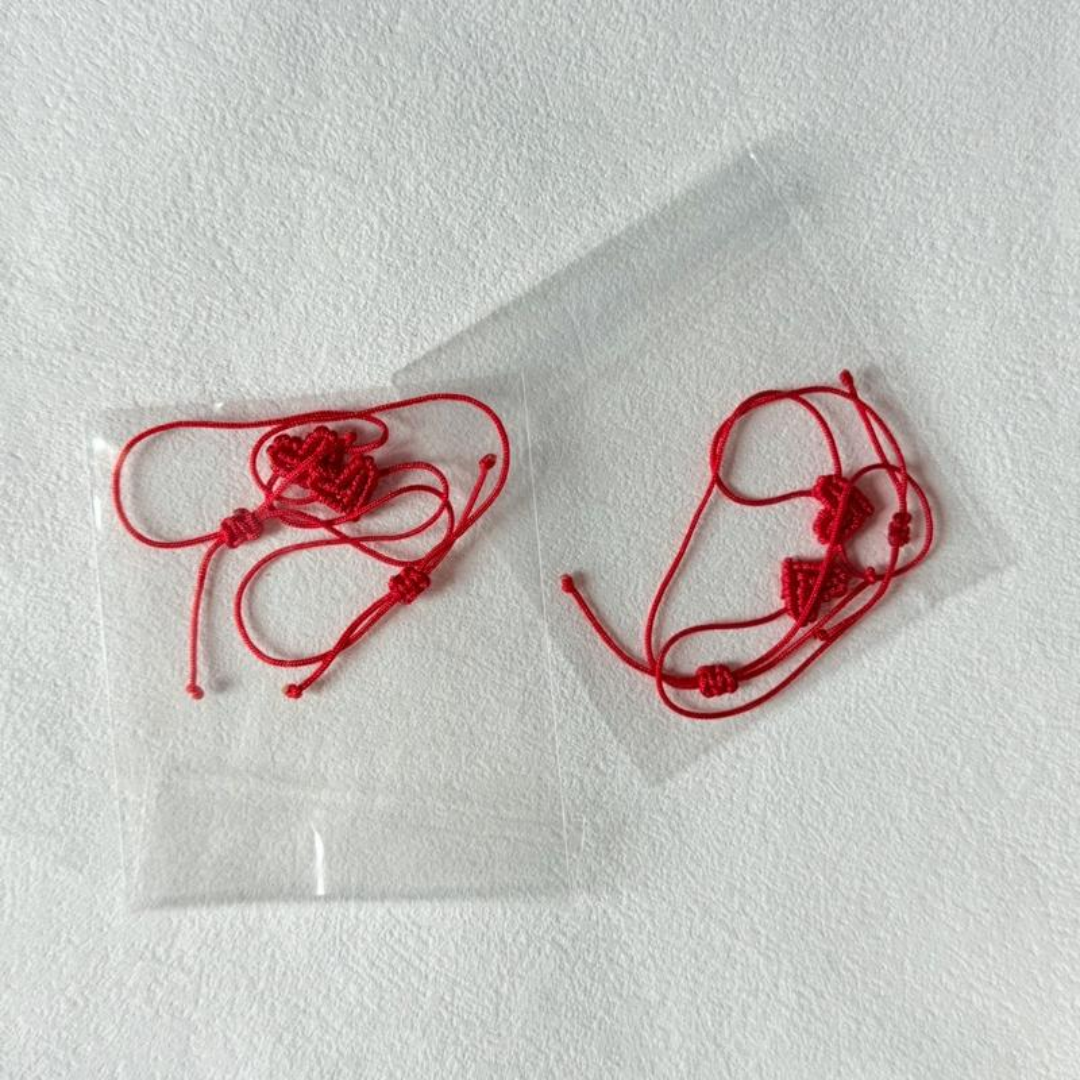 Woven Heart Bracelet Pair — product and styling view 9