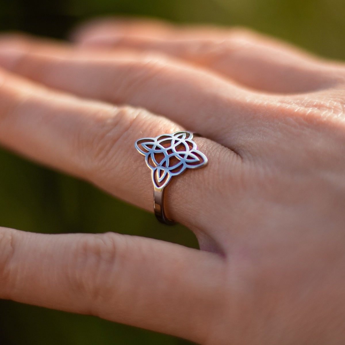 Celtic Knot Ring — product and styling view 4