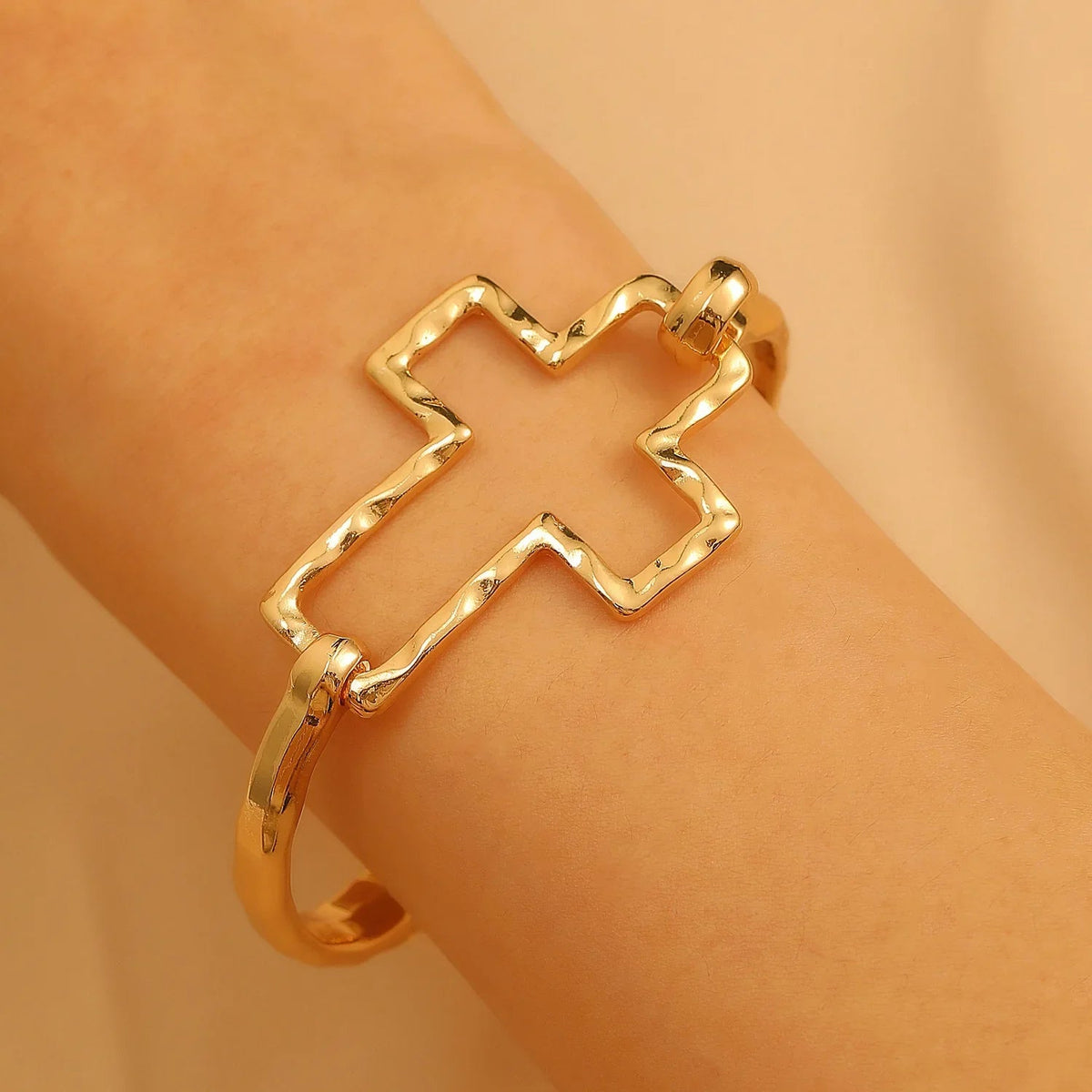 Statement Cross Bracelet — product and styling view 1