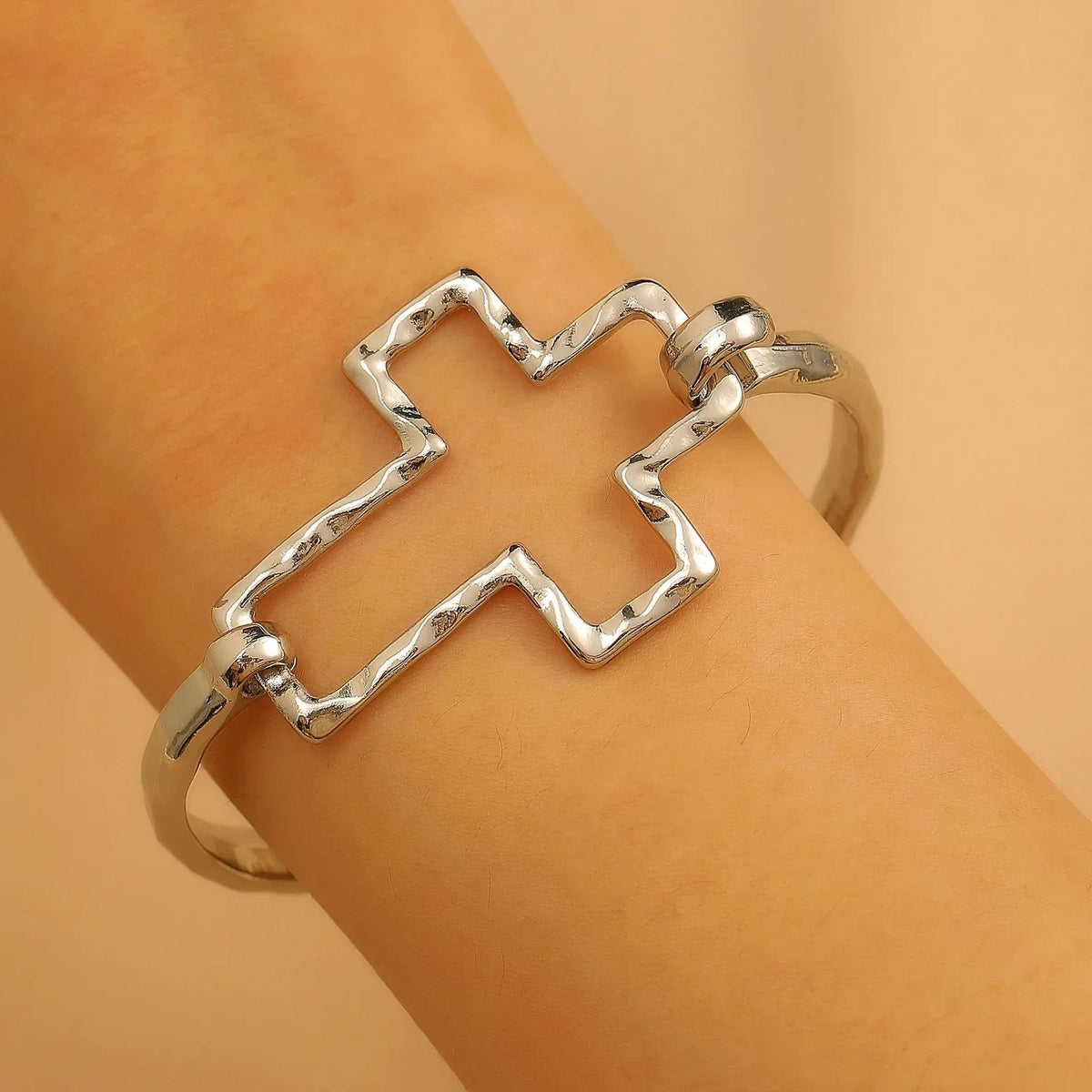 Statement Cross Bracelet — product and styling view 2