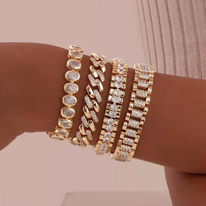 Statement Link Bracelet Stack — product and styling view 1