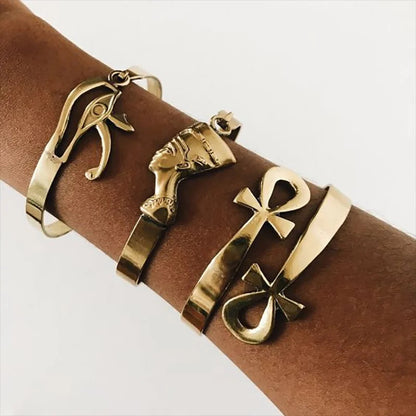 Africa & Ankh Bracelet Stack — product and styling view 1