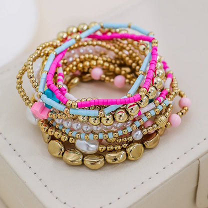 Colorful Charm Bracelet Stack — product and styling view 2