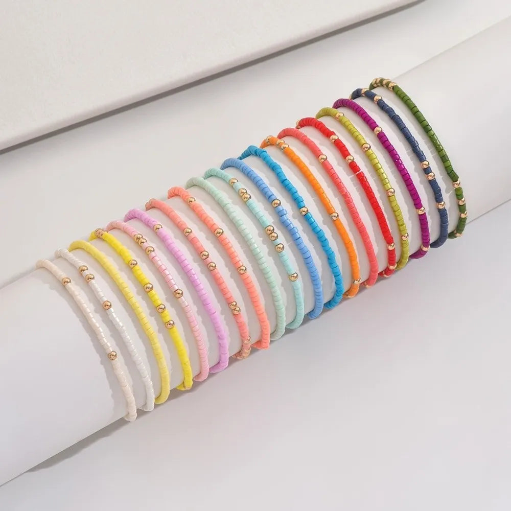Colorful Beaded Bracelet Stack — product and styling view 5