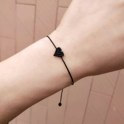 Woven Heart Bracelet Pair — product and styling view 4