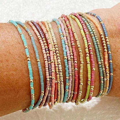 Colorful Beaded Bracelet Stack — product and styling view 1