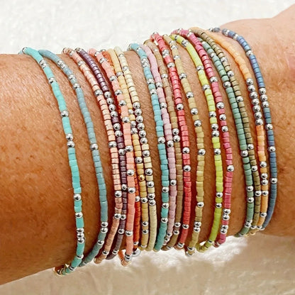 Colorful Beaded Bracelet Stack — product and styling view 2