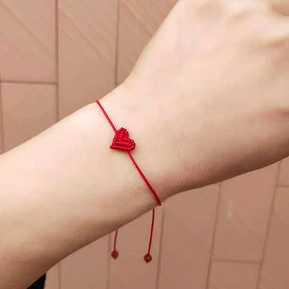 Woven Heart Bracelet Pair — product and styling view 3